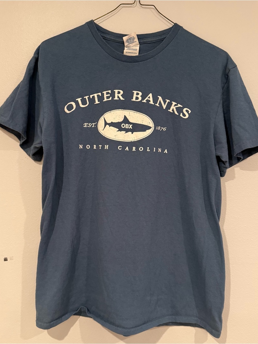 Men's Blue Graphic Tee - North Carolina OBX